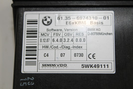 2004-07 BMW 530i 525i 528i BODY CONTROL MODULE 61.35-6974310-01 K216 image 3