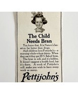 1916 Quaker Oats Pettijohn&#39;s Cereal Advertisement Bran Flakes DWMYC1 - $372.93 MXN