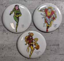 3 Vintage Mile High Comics Marvel X-Men Pins Rogue Colossus Dark Phoenix 1984 - £10.61 GBP