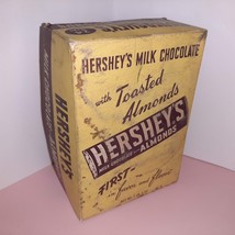 Early Vintage Hershey’s Milk Chocolate With Almonds Candy Bar Box  - £12.38 GBP