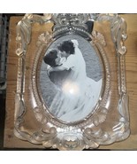Mikasa Princess Crystal Frosted Wedding Picture Frame Oval 5x7 Photo NWOB - £14.98 GBP