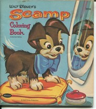 Vtg 1959 Scamp Coloring Book Lady &amp; Tramp Whitman 7&quot; X 7.5&quot; Scarce! - $24.99