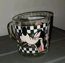 Walt Disney Company Goofy Mug Cup Clear Glass Anchor Hocking Vintage 3&quot; - $5.75