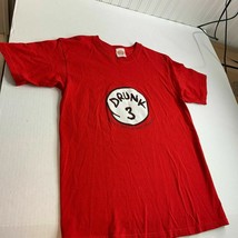 Drunk #3 Mens Sz M Red Tee Tshirt T Shirt Playa del Carmen Mexico  - £7.43 GBP