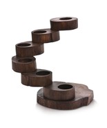 Rotatable Multilayer Rain Tree Wooden Hex tuple Candle Holder - £36.73 GBP