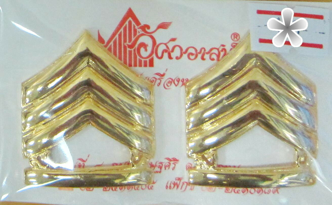 #0043 Thai Army Corps regimental gilded lapel pin badge Militaria Surplu... - $14.03