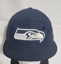 Seattle Seahawks New Era Fitted Hat Size 7 3/8 - Pre-owned - See Photos - £14.54 GBP