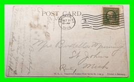 1909 Scott 357 Franklin 1 Cent Stamp Used On A Post Card Brooklyn NY Perf. 12 - £118.03 GBP