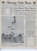 Chicago Cubs News 5/13/1949 MLB Newsletter-player &amp; team pix-stats-history-VG - £23.62 GBP