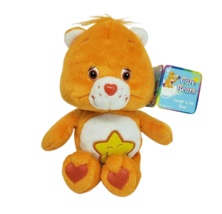 8&quot; Care Bears Laugh A Lot Orange Bear Yellow Star Stuffed Animal Plush Toy 2003 - £22.02 GBP
