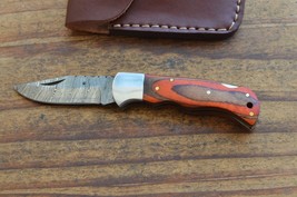 damascus custom made folding pocket knife From The Eagle Collection m7593 - £19.77 GBP