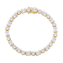 6mm Bracelets High Quality Round and Square Iced Out Cubic Zirconia Women&#39;s Brac - £38.88 GBP