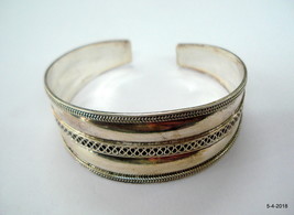 sterling silver bracelet bangle cuff traditional handmade jewelry - $113.85