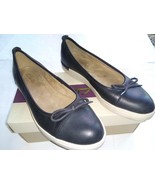 Clarks Women Black Leather Cordella Alto Bow Slip on Flats Casual Size U... - €18,91 EUR