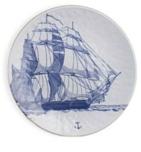 Godinger Coastal Clipper Ship Nautical  XL Melamine Serving Platter Tray 14 Inch - £18.95 GBP