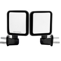 Manual View Door Mirrors Driver &amp; Passenger Side for 2007-2017 Jeep Wrangler - £58.84 GBP