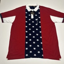 Vintage Bass Pro Shop Shirt Size 3XL XXXL Polo American Flag Stars Stripes New - £18.68 GBP