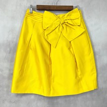 Kate Spade Kolette Skirt Women 2 Skirt The Rules Yellow Bow Silk Dopamin... - $26.99