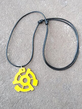SALE 45 RIPM Record Adapter  Pendant Necklace   Adjustable    Unisex - $4.99