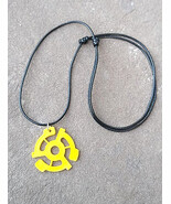 SALE 45 RIPM Record Adapter  Pendant Necklace   Adjustable    Unisex - $92.97 MXN
