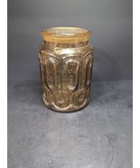 LE Smith Amber Honey Glass Apothecary, Vintage Moon &amp; Stars Canister, 9 ... - $23.08 CAD