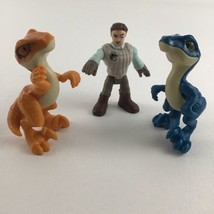 Fisher Price Imaginext Jurassic World 3&quot; Owen Figure Dinosaurs Velociraptors Lot - £14.23 GBP