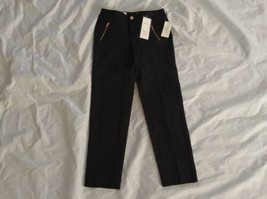 Charter Club Women&#39;s Zippers Detail No Pockets Slim Leg Deep Black Pants 2P - £35.03 GBP