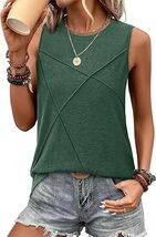 WIHOLL Women's Sleeveless Summer Crewneck Loose Fit Tank Tops - $19.98
