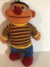 Sesame Street Ernie vintage Plush Doll Stuffed Animal Approx 10” - $9.89