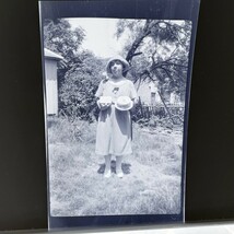 Vintage Photo Negative Woman In Hat Holding A Cake 1920s - $146.87 MXN