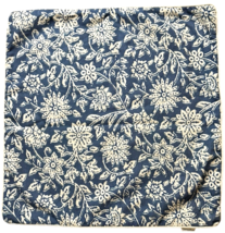 Blue Floral Pillow Cover Linen Blend 22&quot;x 22&quot; Castilla Textil Made in Spain - $459.32 MXN