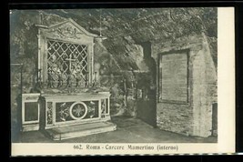Vintage Postcard RPPC Real Photo Catholic Rome Mamertine Prison Altar Peter Paul - £7.75 GBP