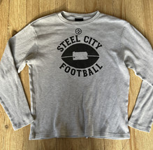 Reebok Pittsburg Steelers Steel City thermal Men’s Large gray waffle - £17.89 GBP