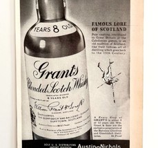 Grant&#39;s Blended Scotch Whisky Advertisement 1949 Import Austin Nichols D... - £8.88 GBP