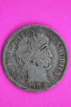 1905 P Barber Liberty Dime Scarce Semi Key Date Silver Coin Free Shipping 0082 - $29.99