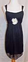 Ruby Rox Dress Empire Waist Black Chiffon Sleeveless size Medium - £12.67 GBP