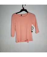 Girls Size Small 10/12, Peach Colored Brand New Mid Sleeved Shirt - £7.97 GBP