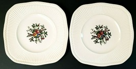 Wedgwood Edme Conway Regency 8.75&quot; Sq Luncheon Plates AK8384 England Set of 2 - £29.93 GBP