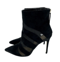 Daya by Zendaya Booties Black Suede Leather Mesh Insert Ankle Boots 7.5 ... - £80.82 GBP