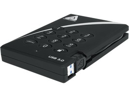 APRICORN 2TB Aegis Padlock Portable Hard Drive USB 3.0 Model A25-3PL256-... - £302.95 GBP