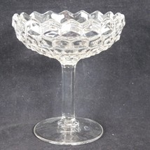 Fostoria American Clear Pedestal Compote 6&quot; tall 5.5&quot; wide NO LID Vintage - £12.37 GBP