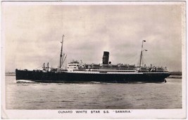 Postcard RPPC Cunard White Star SS Samaria - £7.82 GBP