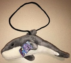 Plush Gray Nanco Dolphin Porpoise Child&#39;s Purse Pocketbook 10&quot; Stuffed Z... - £10.99 GBP