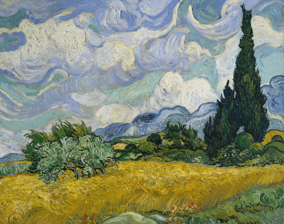 van Gogh 1889 Wheat Field with Cypresses