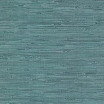 Fiber Teal Grasscloth Wallpaper 20.5in X Blue Abstract Modern Contempora... - $41.57