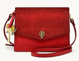 Fossil Stevie Small Crossbody Red Leather / Suede ZB7874646 NWT $138 Retail FS - £61.85 GBP