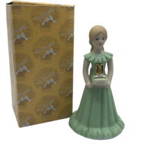 Vintage Birthday Girl Age 11 Enesco Growing Up Figurine 1981 Green Dress - £12.82 GBP