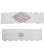 Mode Plaza Mariage Mariée Dentelle Jarretière Ensemble Avec Strass / Perle - $187.78 MXN