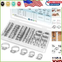 Premium 304 Stainless Steel 40-Piece Adjustable Hose Clamp Set for Versa... - $31.87 CAD