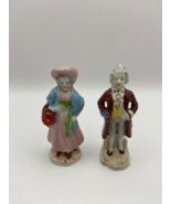 Vintage  made in Japan Gentleman and Woman with  Apples figurines - $14.85